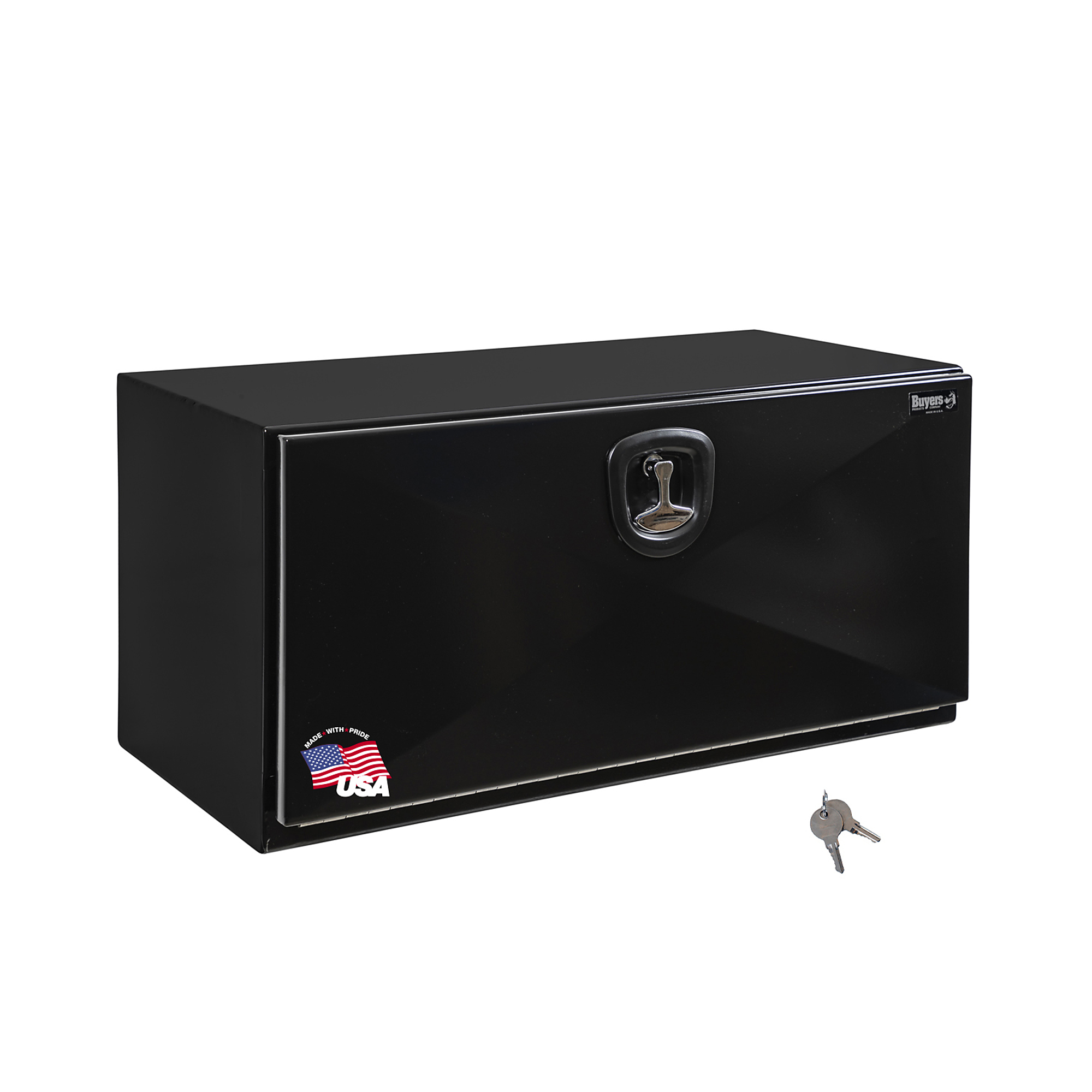Buyers Products, 36x24x24 Pro Series Underbody Truck Tool Job Storage Box, Width 36 in, Material Steel, Color Finish Glossy Black, Model# 1754805